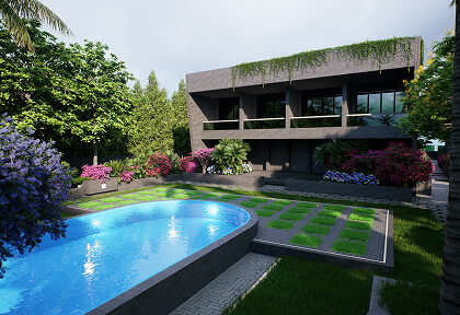 Private coastline view